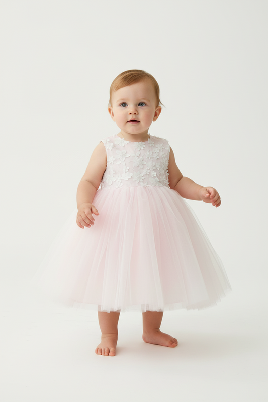 Sarah Louise 1st birthday pink and pink Party Dress