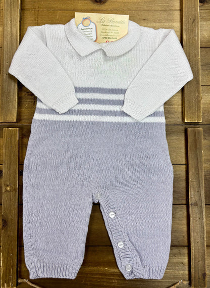 Grey & White Knit Baby Take-Home Set — 4-Piece Layette Charlie