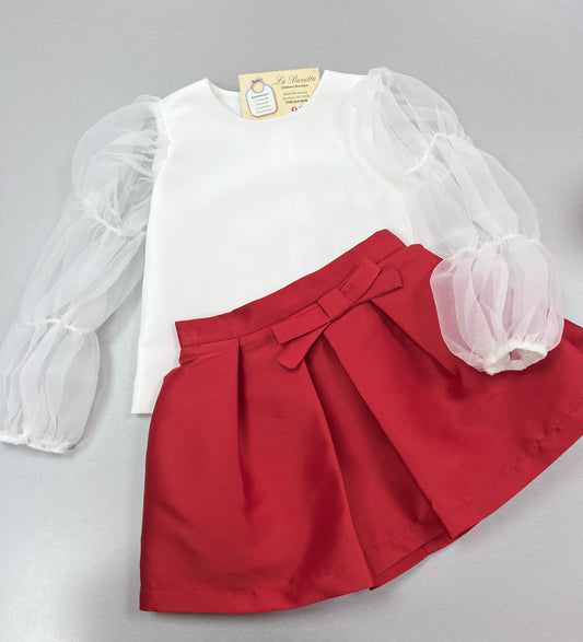 Red Baby Skirt Outfit | Holiday season | La Bavetta | New York