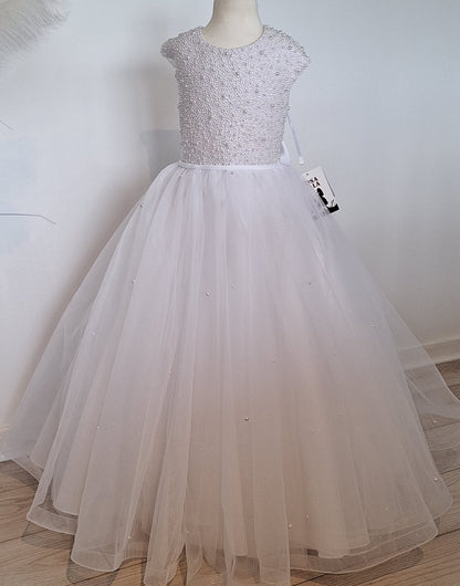 Pearl Top Communion Dress