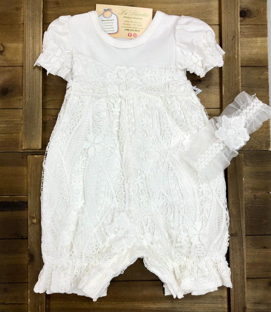 White lace Romper