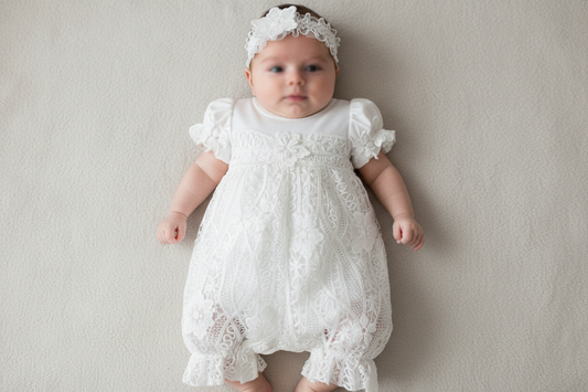 White lace Romper
