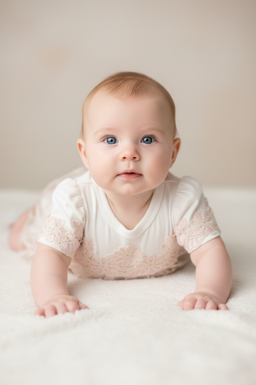 Pink Lace Romper – Baby Girl Outfit