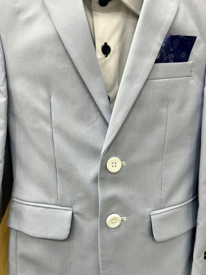 Light Blue pinstriped Boys suit
