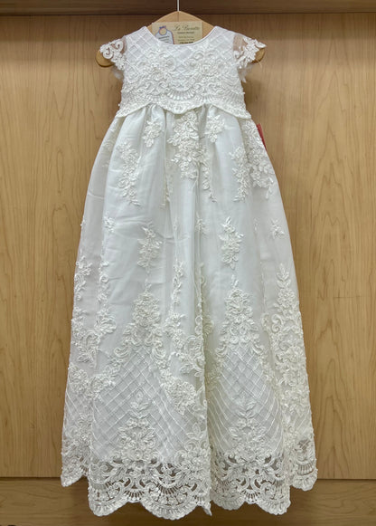 Dolce Bambini beaded silk christening gown