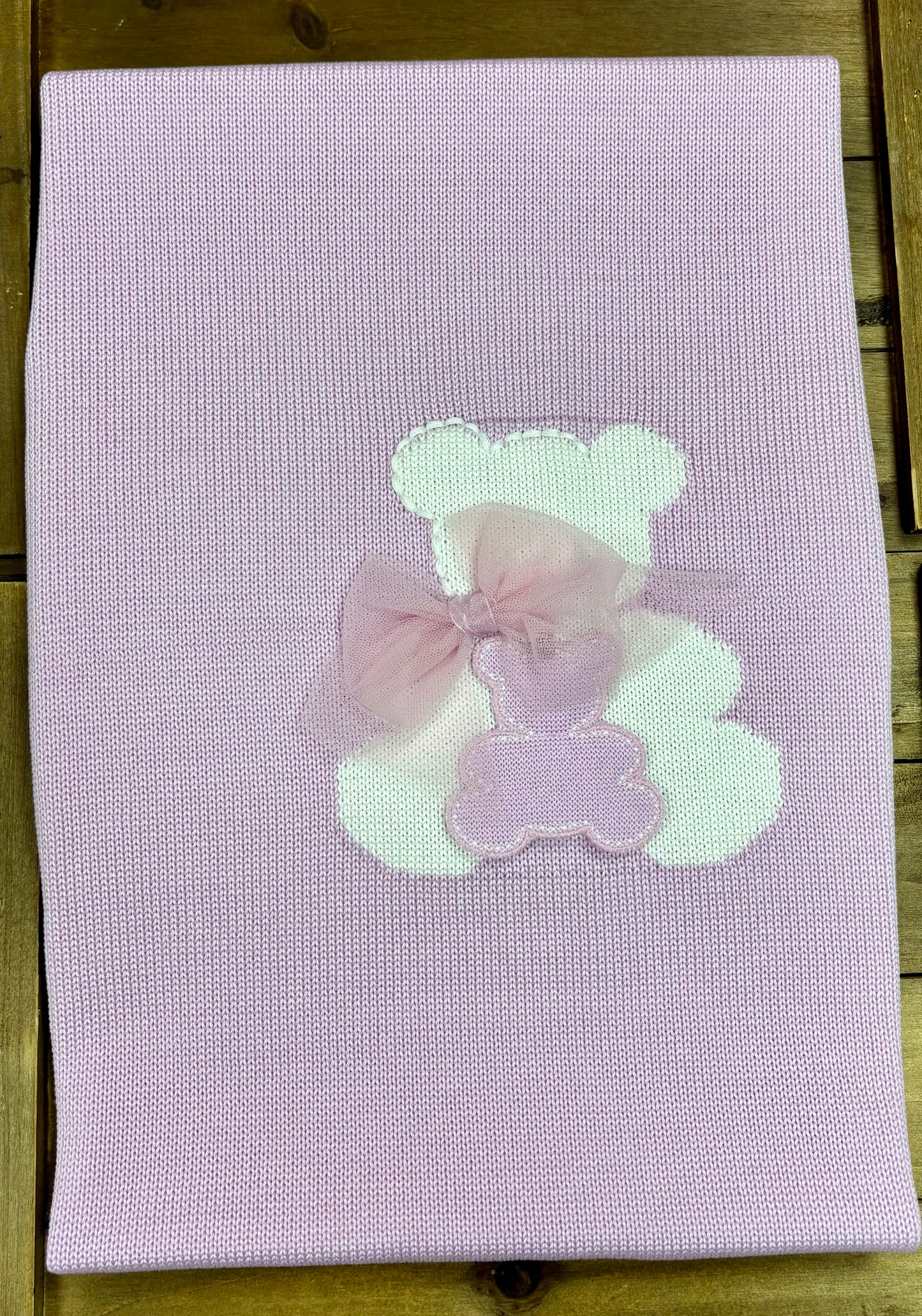 Lavender Pink Knit Baby Layette Set – 4-Piece Newborn Coming Home Outfit Made In Italy