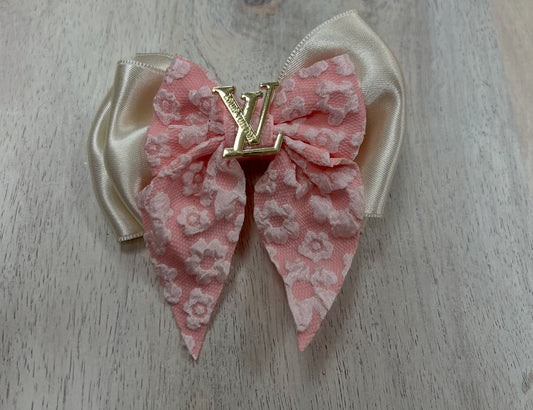 Pink & Ivory Hair Clip