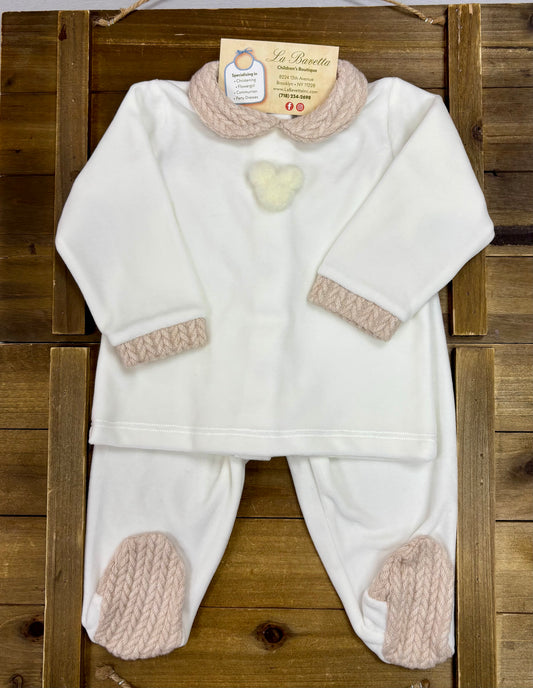 Little & Luxe — Baby Girl Velour 2-Piece Pants Set