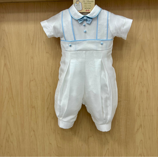 Santo Blue and white baptism suit