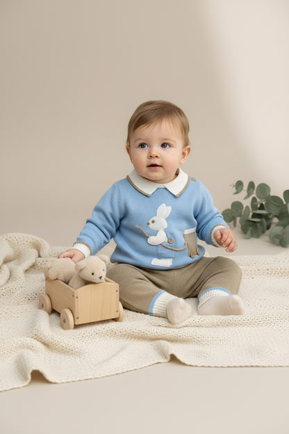 Baby Knit Two-Piece Set Made In Italy