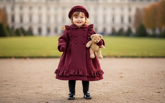 Burgundy wool coat