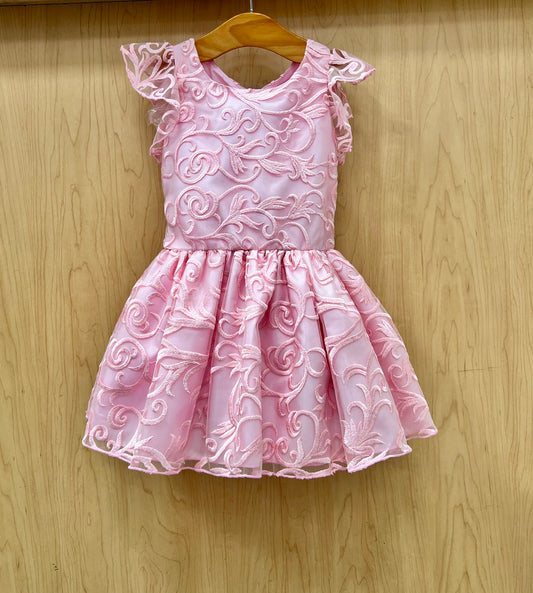 Pink embroidered Dress Dallas