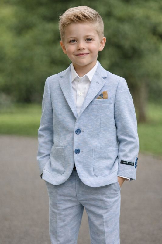 Leo and zachary chambray Blue  suit
