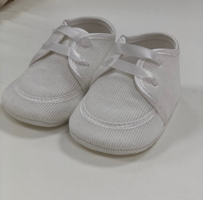 Boys Diamond white striped Bootie