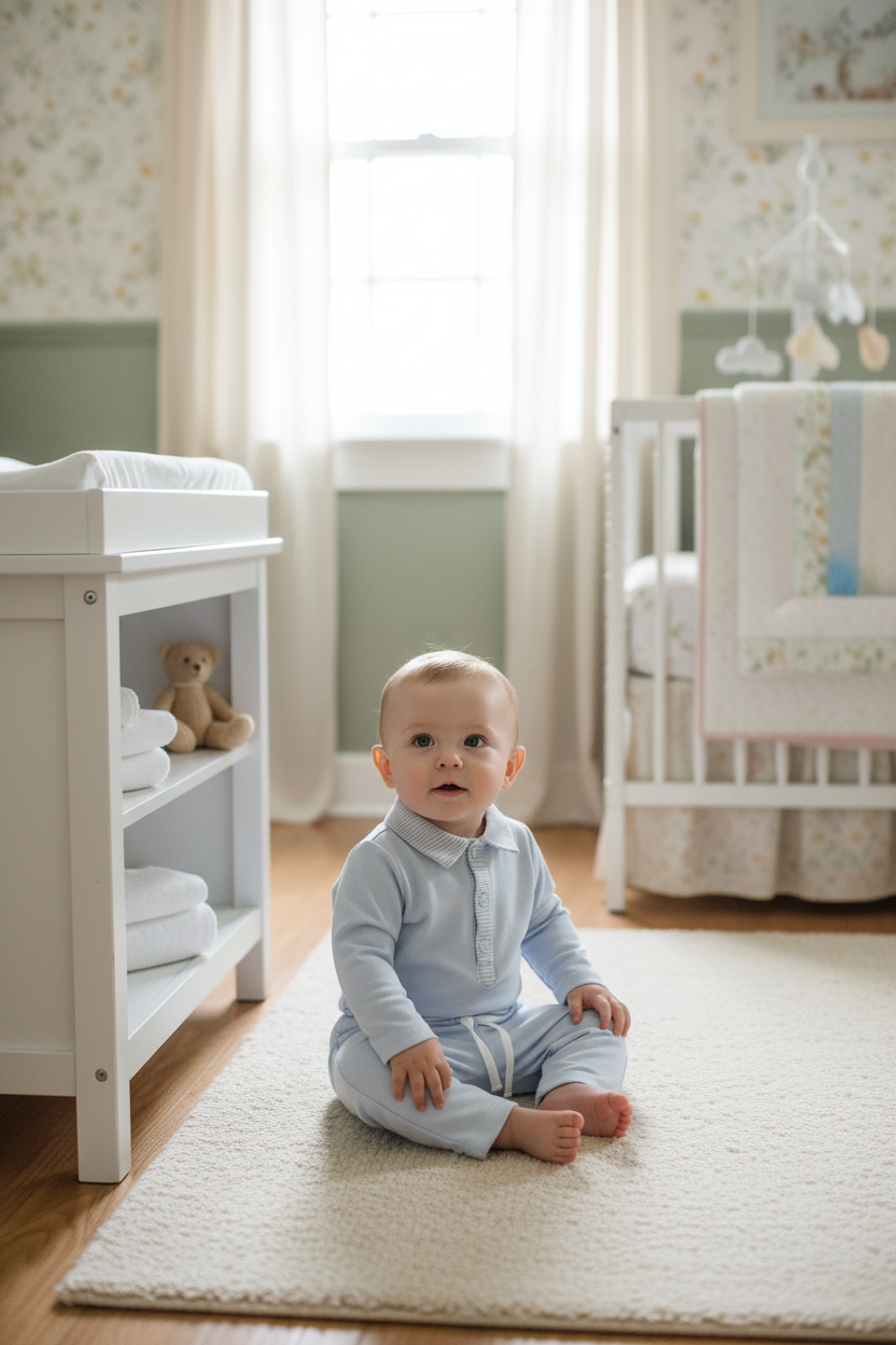 2pc light Blue Baby Boy casual pants set