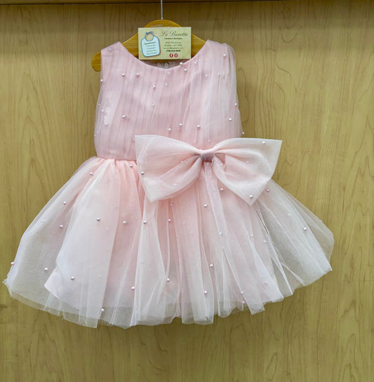 Pink Pearl Tulle Dress