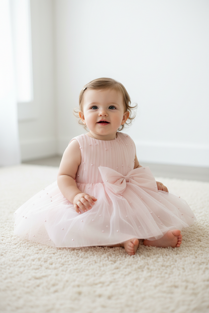 Pink Pearl Tulle Dress