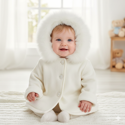 Little wool Jacket  for your little one with removable Fur