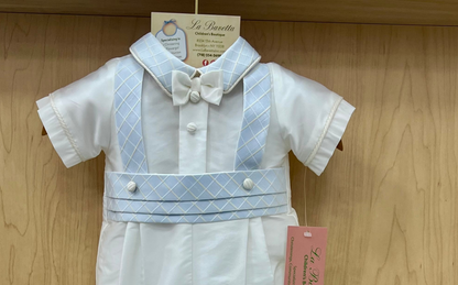 Blue Roland christening Shorts set