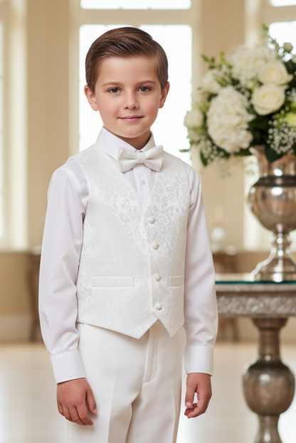 Boys' Brocade Paisley Formal Vest