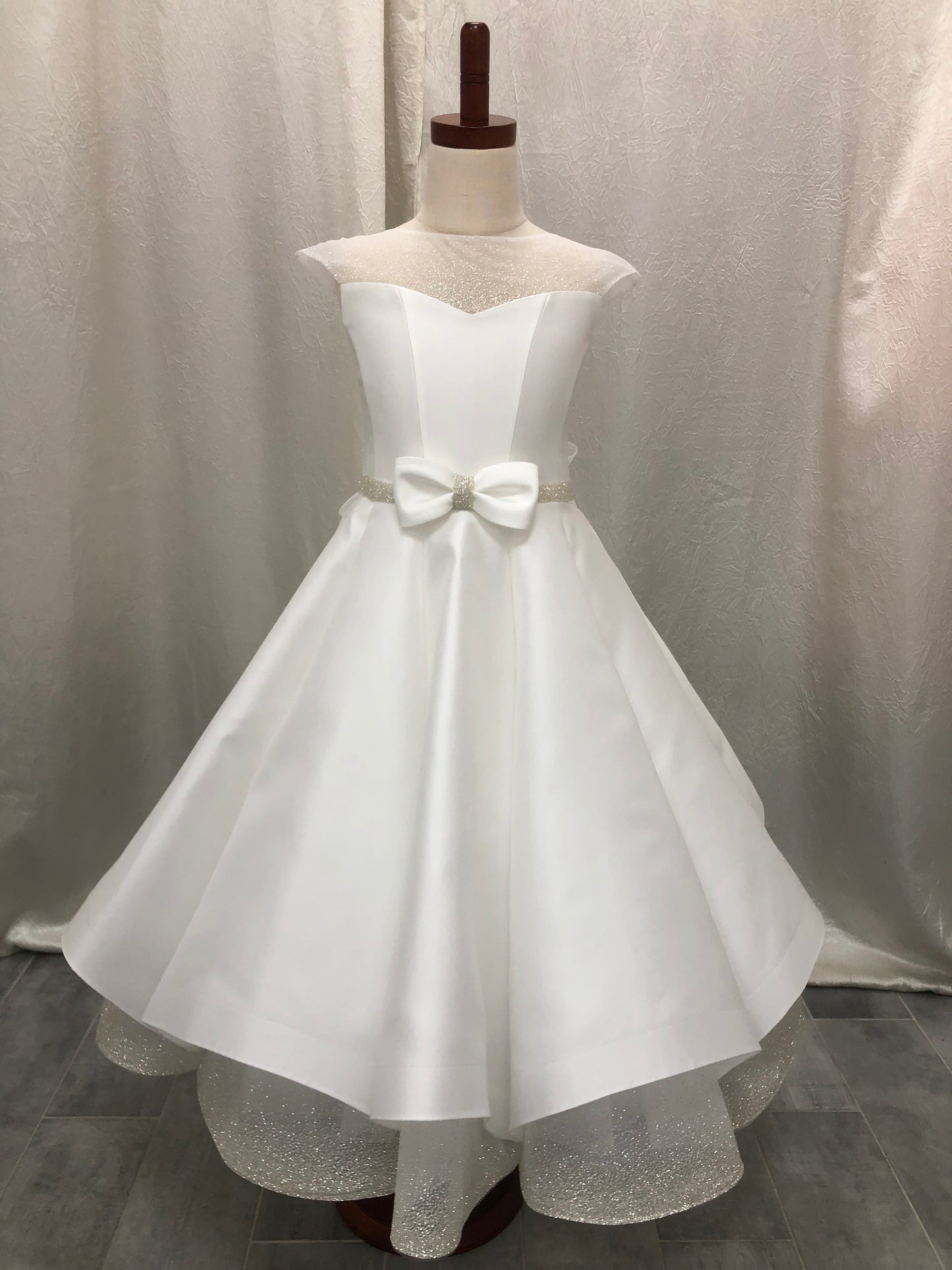 Mikado Shimmer Communion Gown Made in Italy