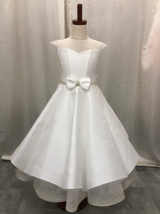 Mikado Shimmer Communion Gown Made in Italy