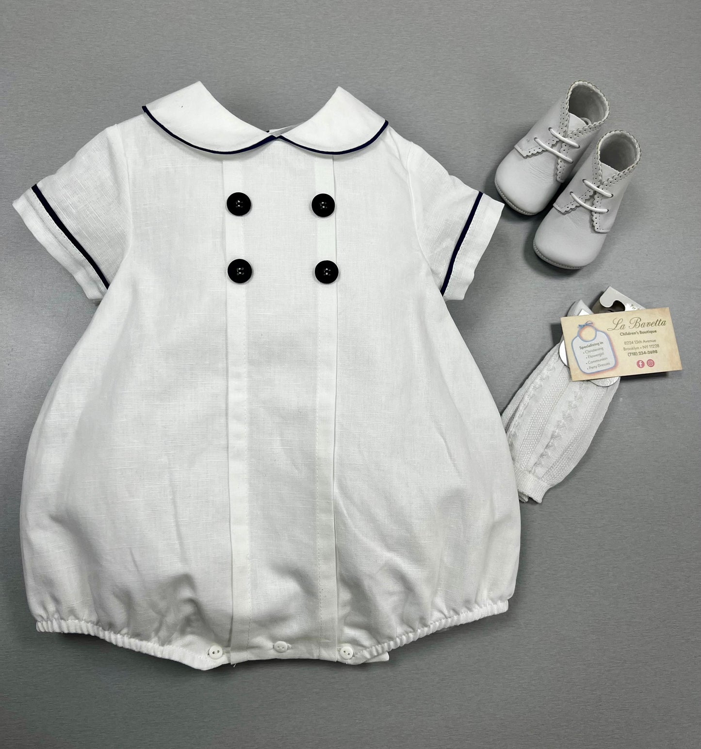 Nautical Sailor Romper for Boys | La Bavetta | Brooklyn, NY