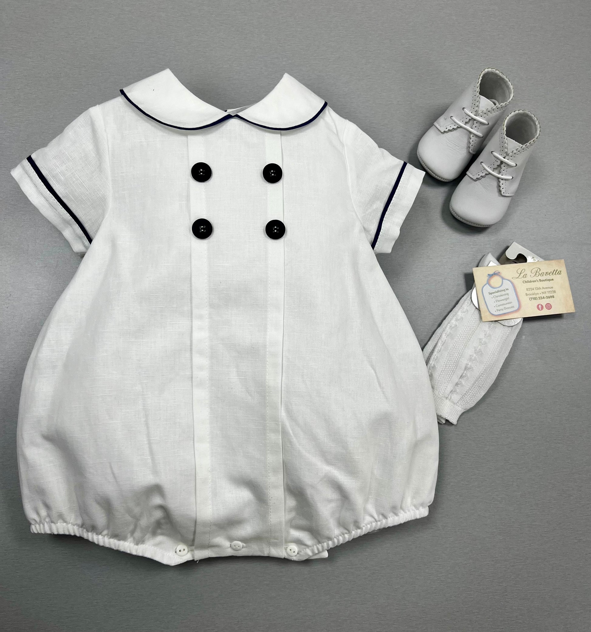 Nautical Sailor Romper for Boys | La Bavetta | Brooklyn, NY