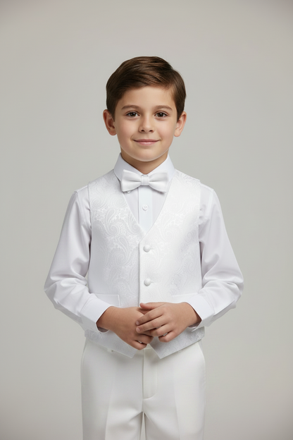Boys' Brocade Paisley Formal Vest