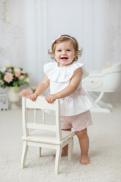 The Bimbalo Girls' Shorts Set | Playful Elegance  Made In Italy