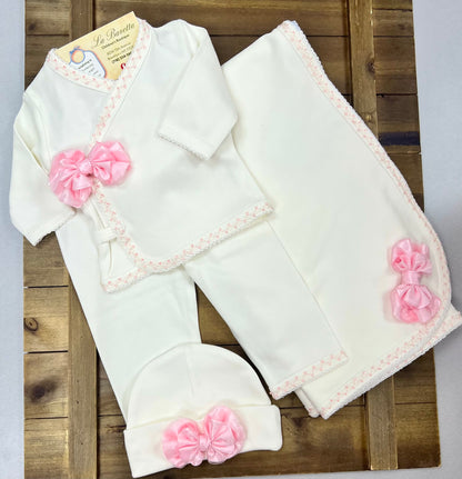 Sb27 Girls White with Pink Bows take me home set