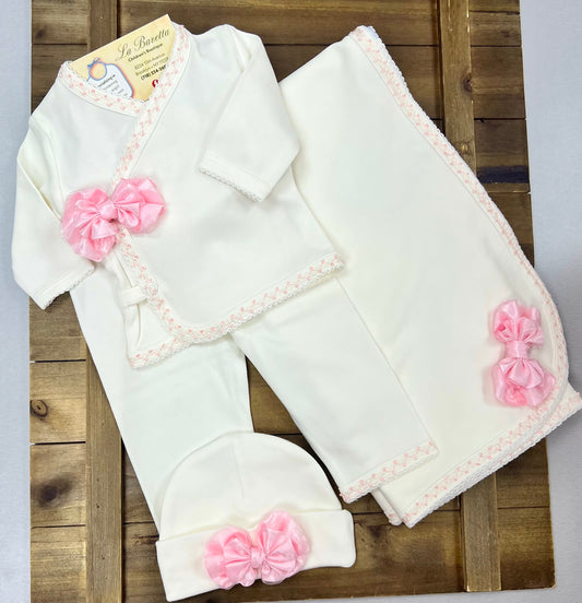 Sb27 Girls White with Pink Bows take me home set