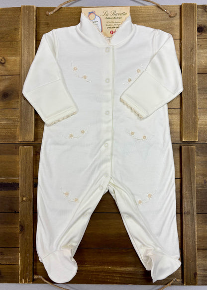 Ivory Rose Embroidery Baby Take-Home Set