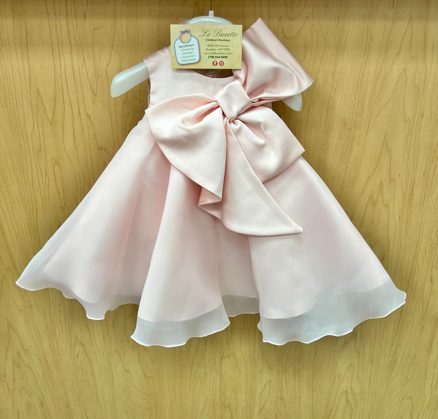 Pink Bow Dress Made  in Italy