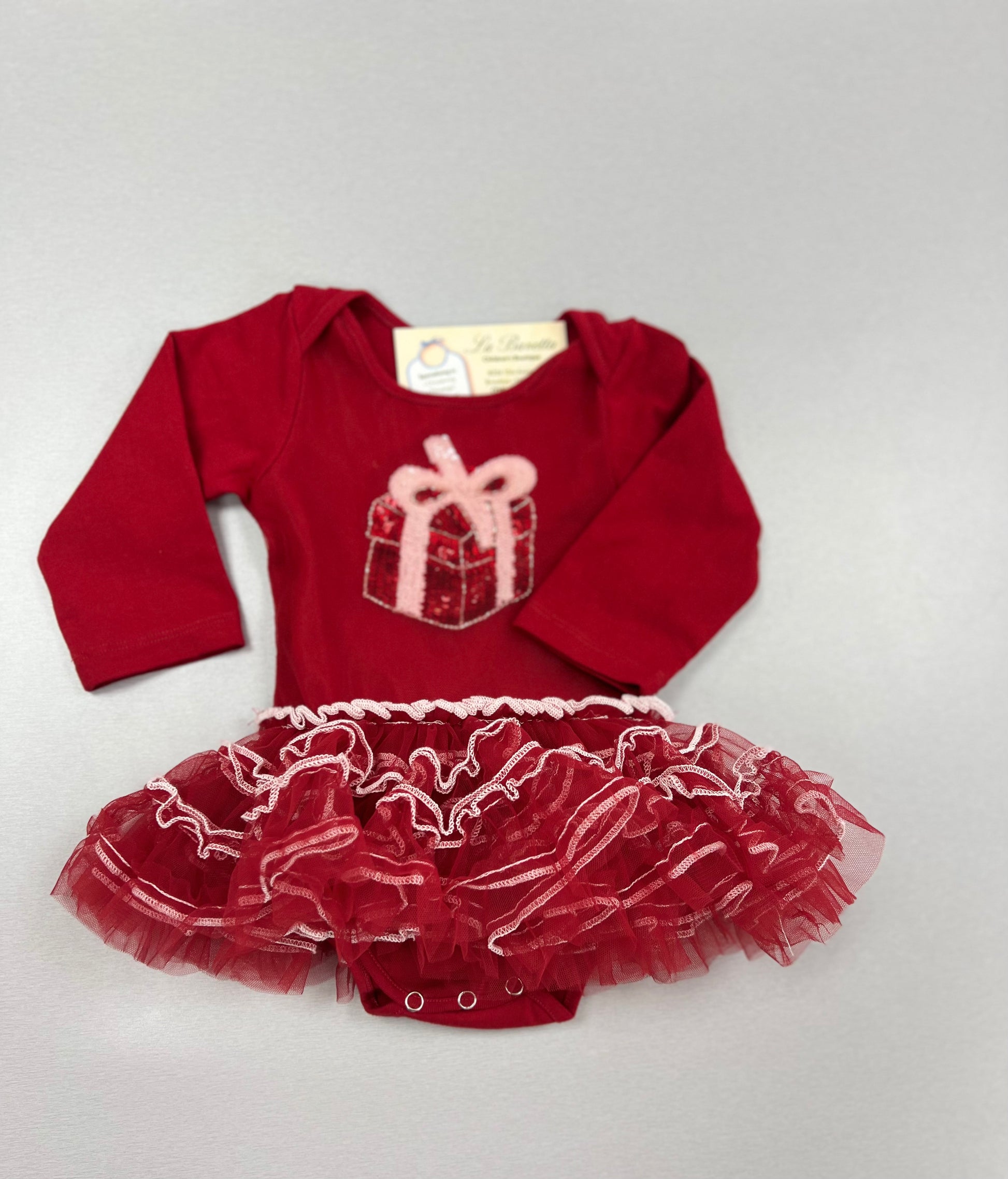 Red Gift Box Top Dress | Holiday Season | La Bavetta | Brooklyn, NY 12M Red Gift Box Top Dress | Holiday Season | La Bavetta | Brooklyn, NY 12M