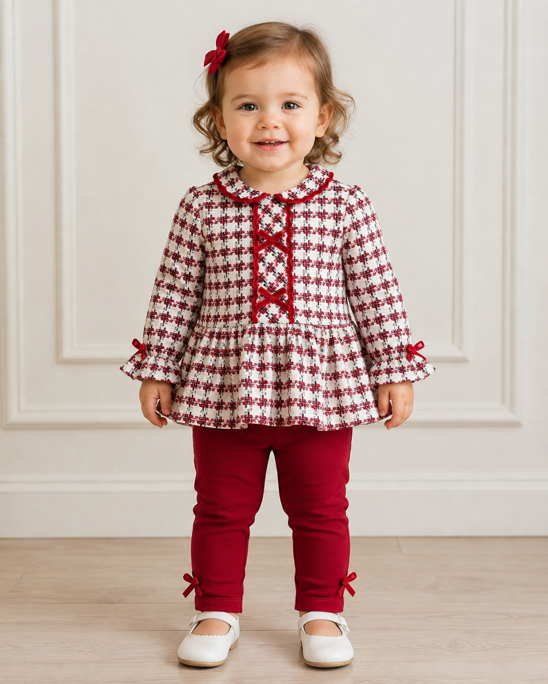 Girls Holiday Plaid Tunic & Legging Set