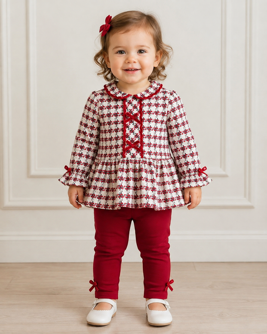 Girls Holiday Plaid Tunic & Legging Set
