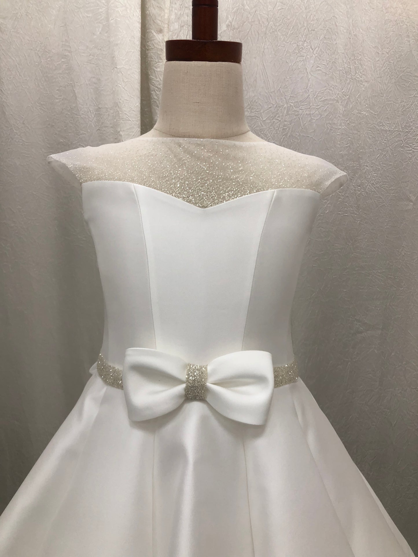 Mikado Shimmer Communion Gown Made in Italy
