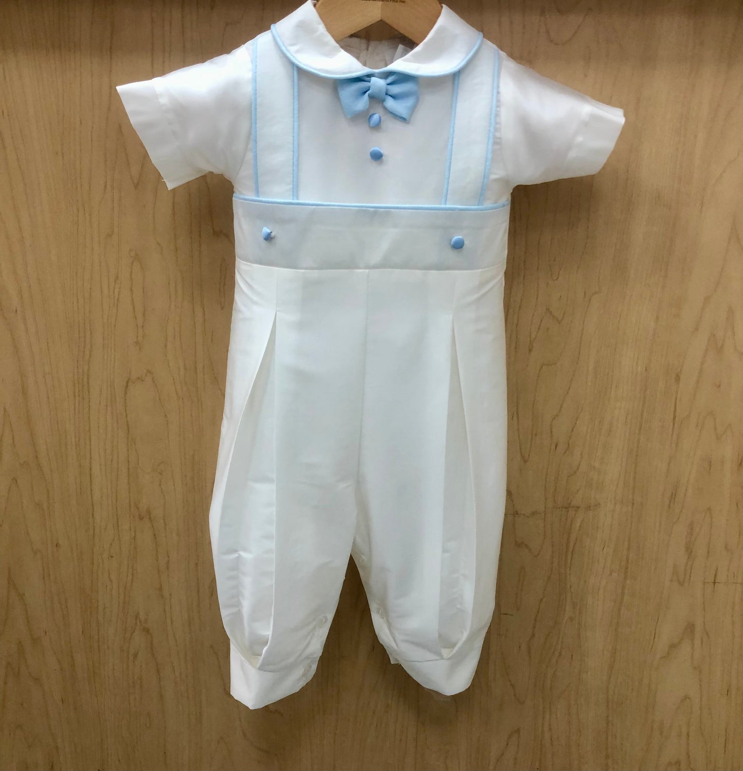Santo Blue and white baptism suit
