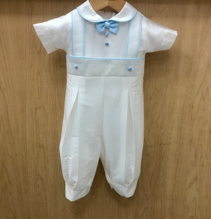 Santo Blue and white baptism suit