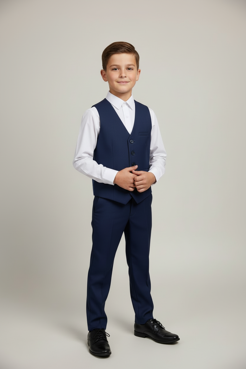 Leo & Zachary blue communion boys suit