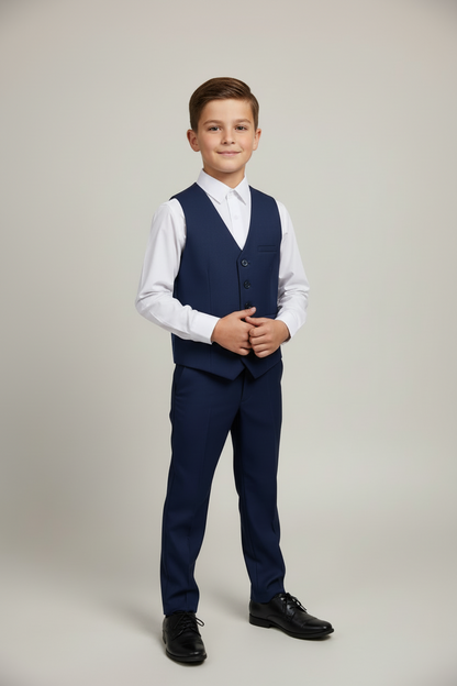Leo & Zachary blue communion boys suit