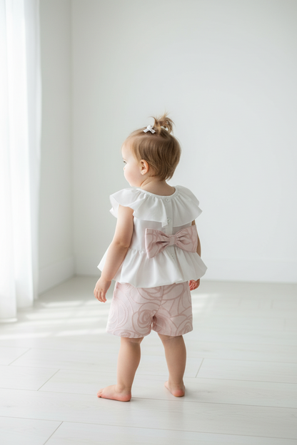 The Bimbalo Girls' Shorts Set | Playful Elegance  Made In Italy