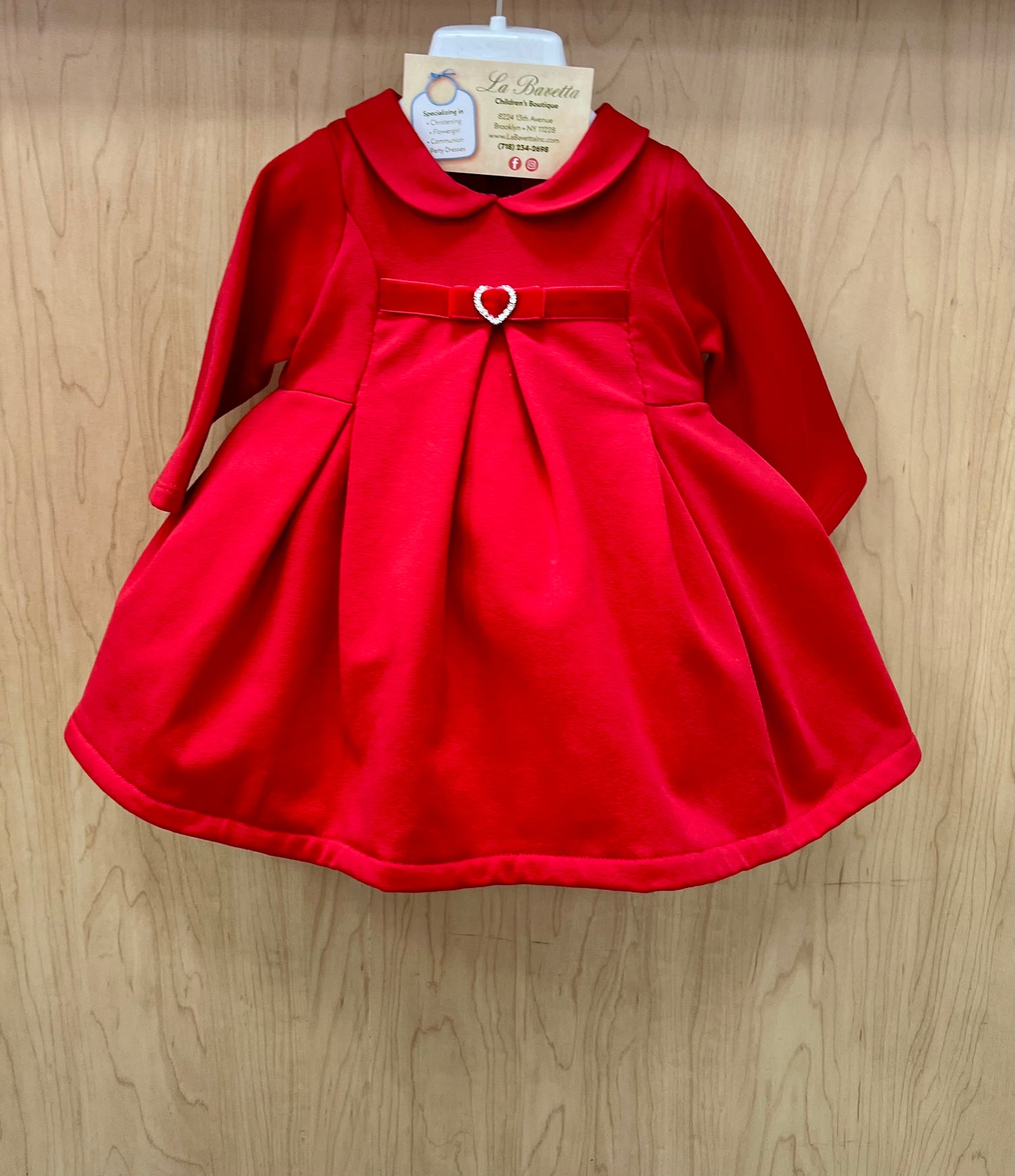 Adorable Baby Girls Red Dress By Ninnaoh