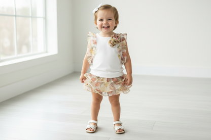 Floral ruffle skirt set CDV251401