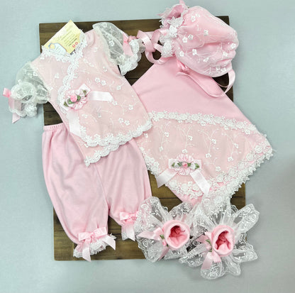 Katie Rose pink Lace take me home girls set Riley