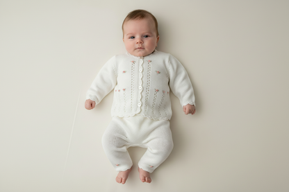 Adorable cream knit sweater & Pants set