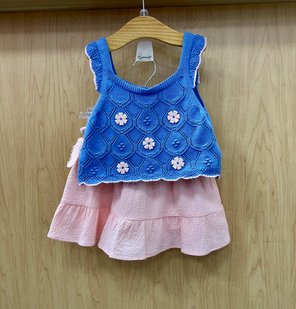 Girls 2pc skirt set knit Top/ SKirt  Set