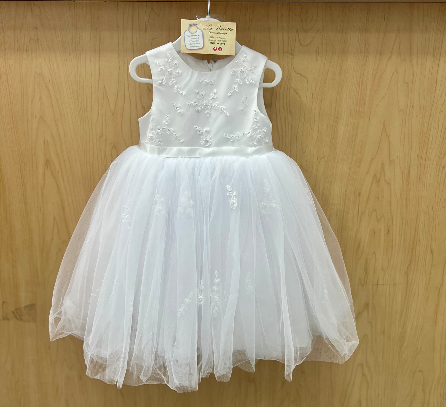 Sarah Louise Diamond white short baptism Dress