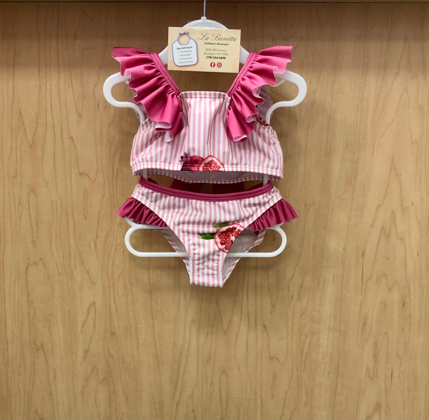 Girls 2pc Bathing suit with bow Made in Europe